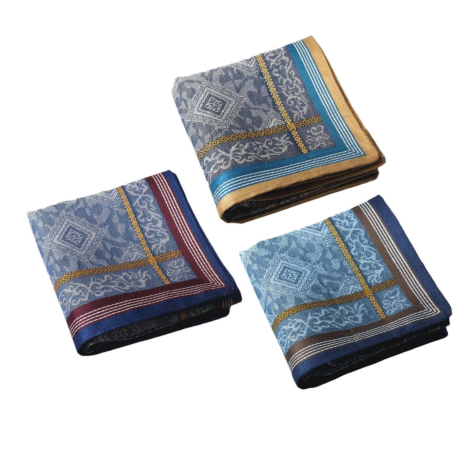Handkerchief Cotton Men - 3 pañuelos de bolsillo para hombre,
