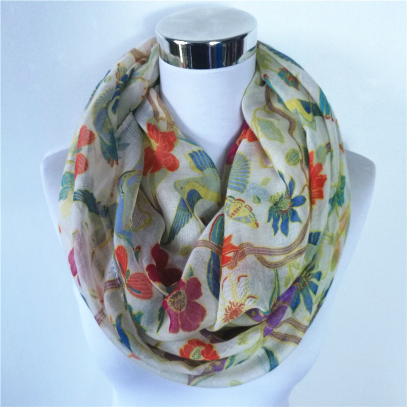 Infinity Scarf Knit - Nueva bufanda de viscosa con estampado