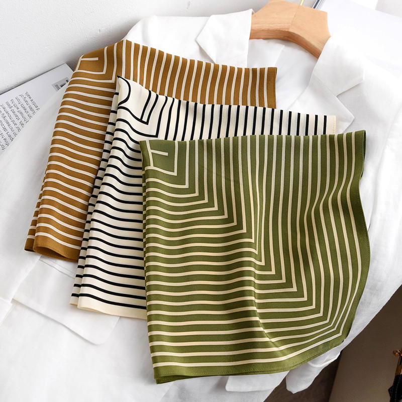 Silk Tie Striped - Bufandas de seda 100% con estampado