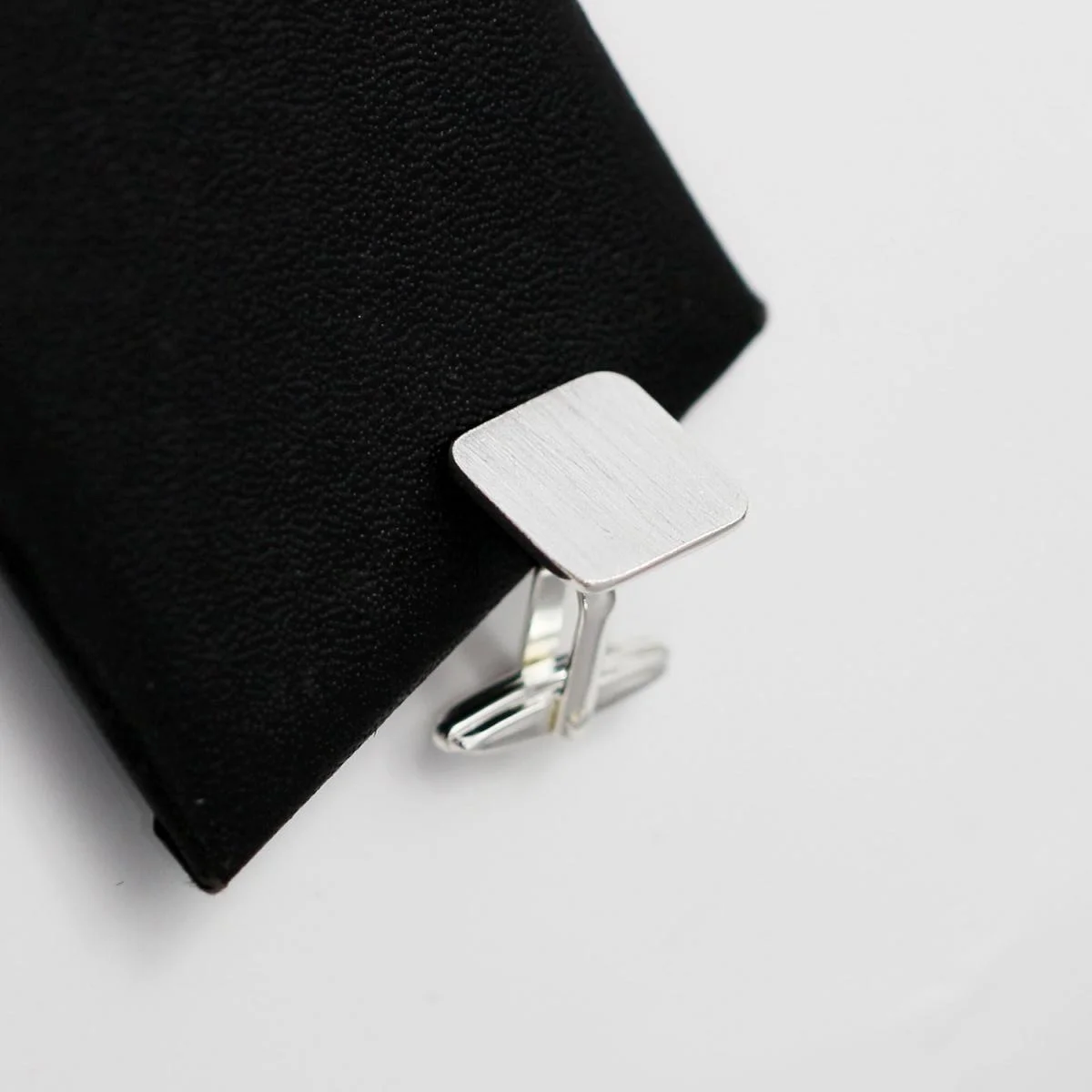 Tie Clip Silver - Beadsnice, 2 piezas, gemelos cuadrados de