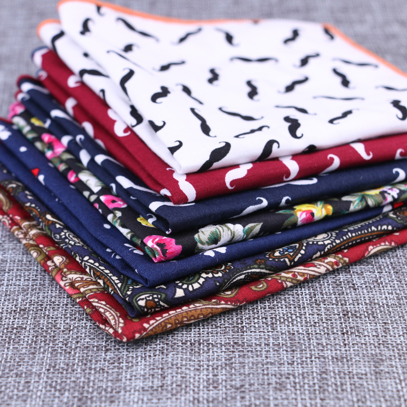 Handkerchief Cotton Men - Pañuelo cuadrado de algodón con estampado