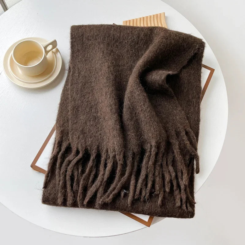 Muffler Men Wool - Bufanda señora Otoño Invierno sólido Simple