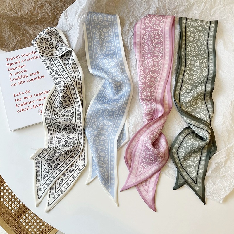 Silk Neck Scarf - Conjunto de bufanda de satén de
