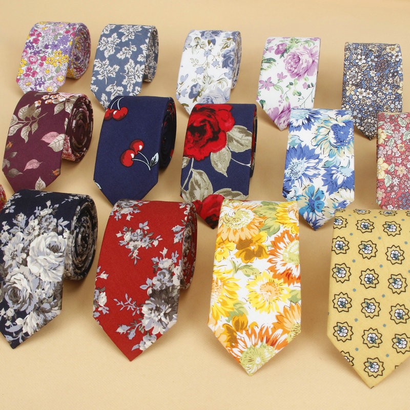 Skinny Tie Men - Nueva corbata Floral para hombre, corbatas