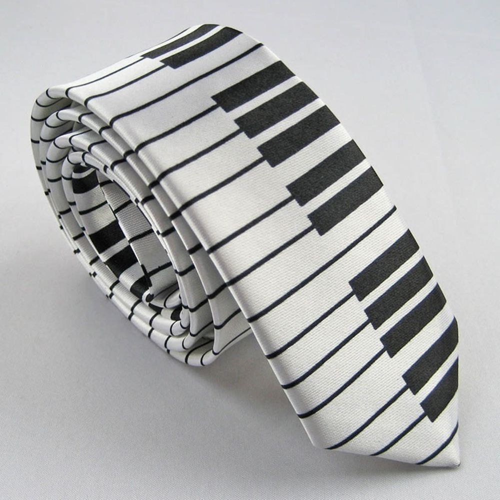 Skinny Tie Men - Corbata de Música para Hombre, Delgada,