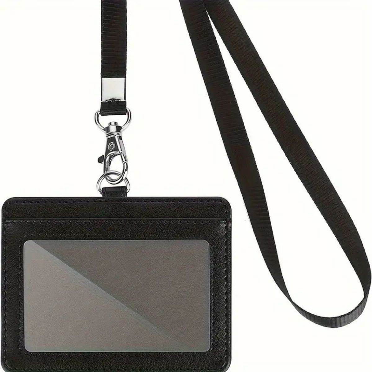 Lanyard Badge Holder - 1 portatarjetas horizontal con cordón de