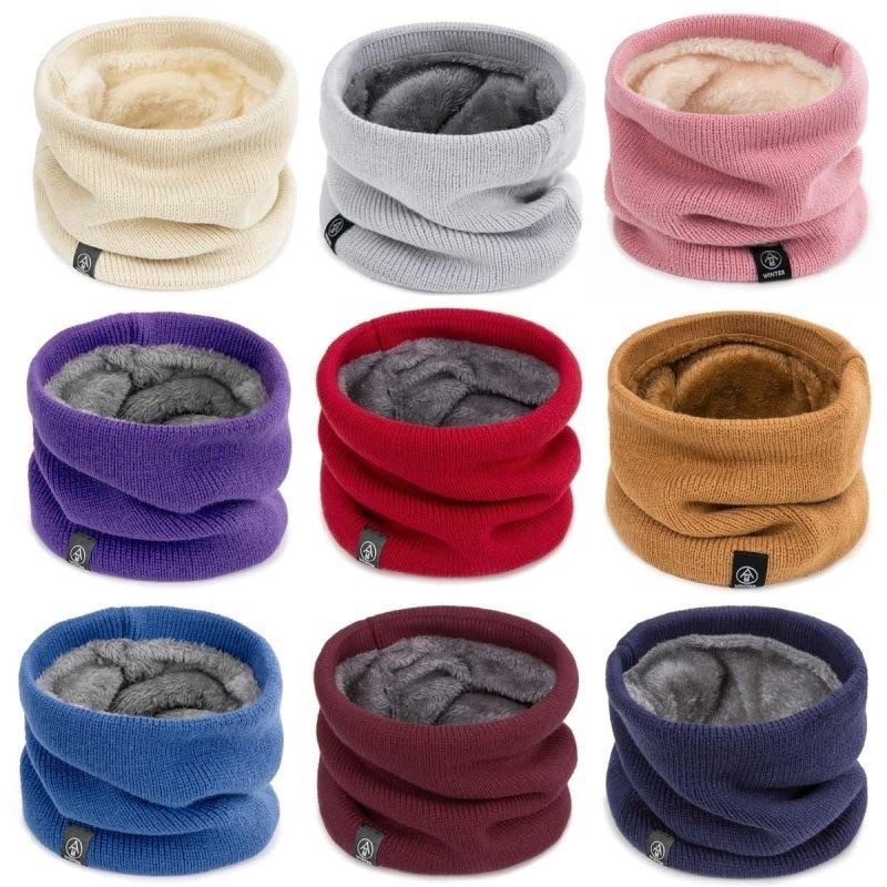 Infinity Scarf Knit - Bufanda gruesa de felpa tejida para