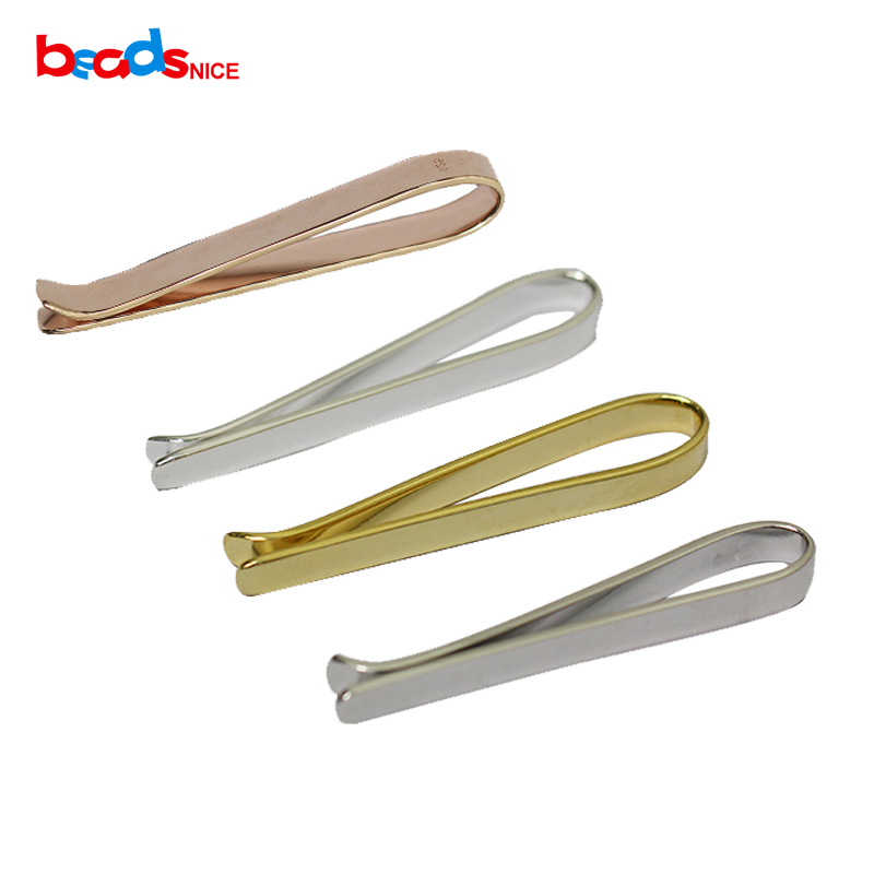 Tie Clip Silver - Beadsnice-Clip de corbata de Plata de