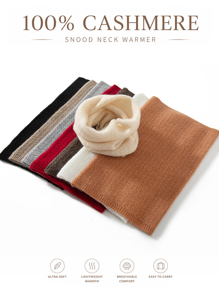 Infinity Scarf Knit - Calentador de cuello de cachemira 100%