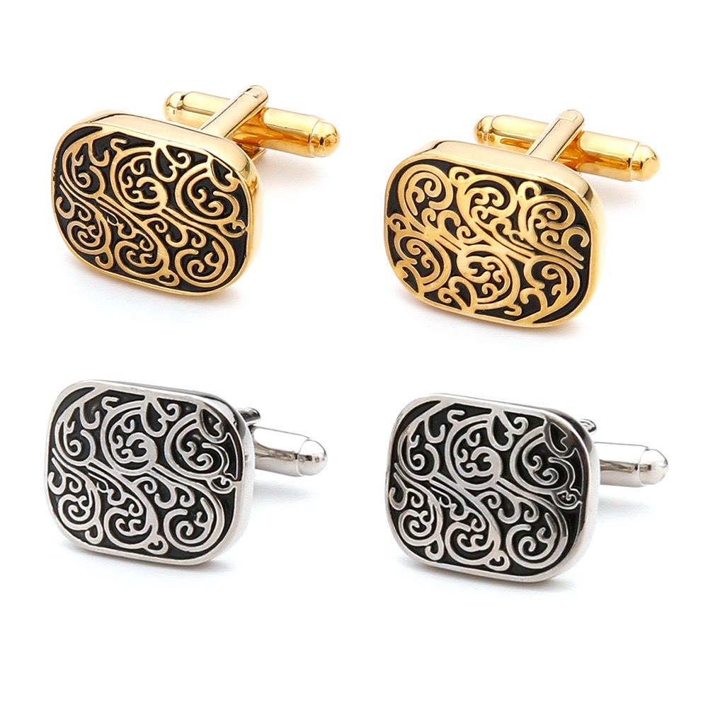Tie Clip Silver - Gemelos dorados de alta calidad, diseño