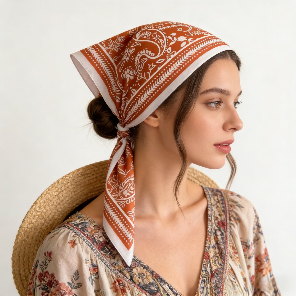 Silk Neck Scarf - Pañuelo de seda con estampado de