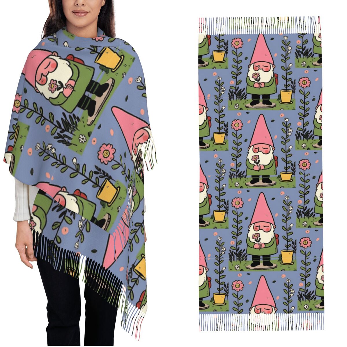 Pashmina Wrap Large - Chales míticos de Gnomo de jardín
