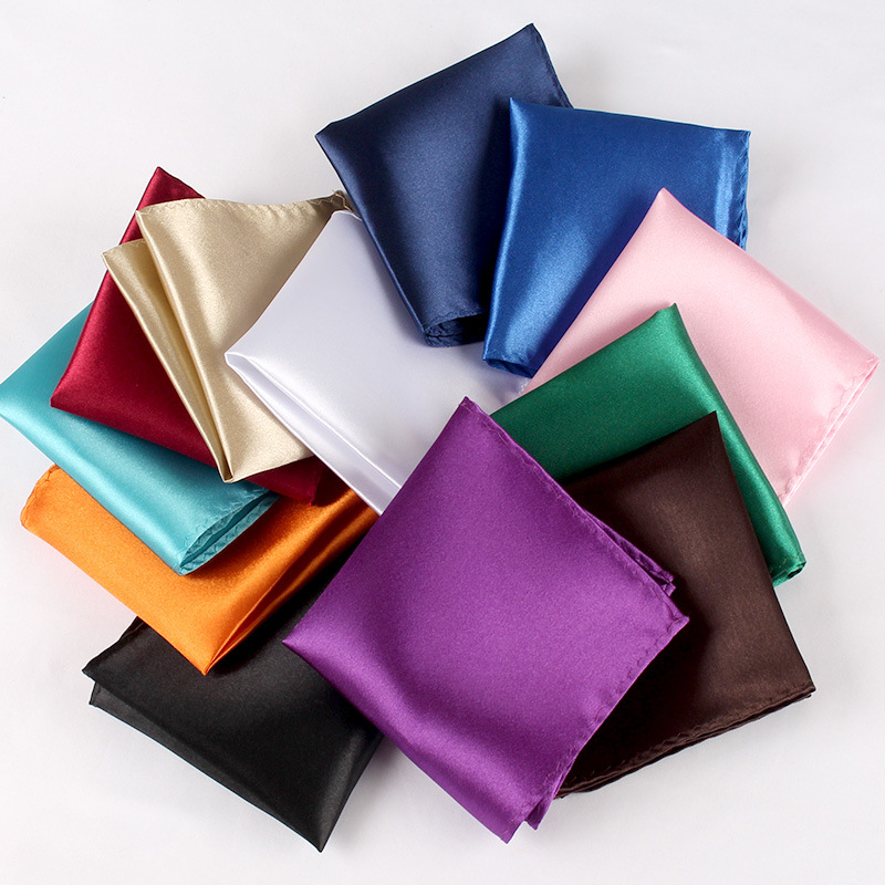 Pocket Square Set - Pañuelo de satén para hombre, trajes