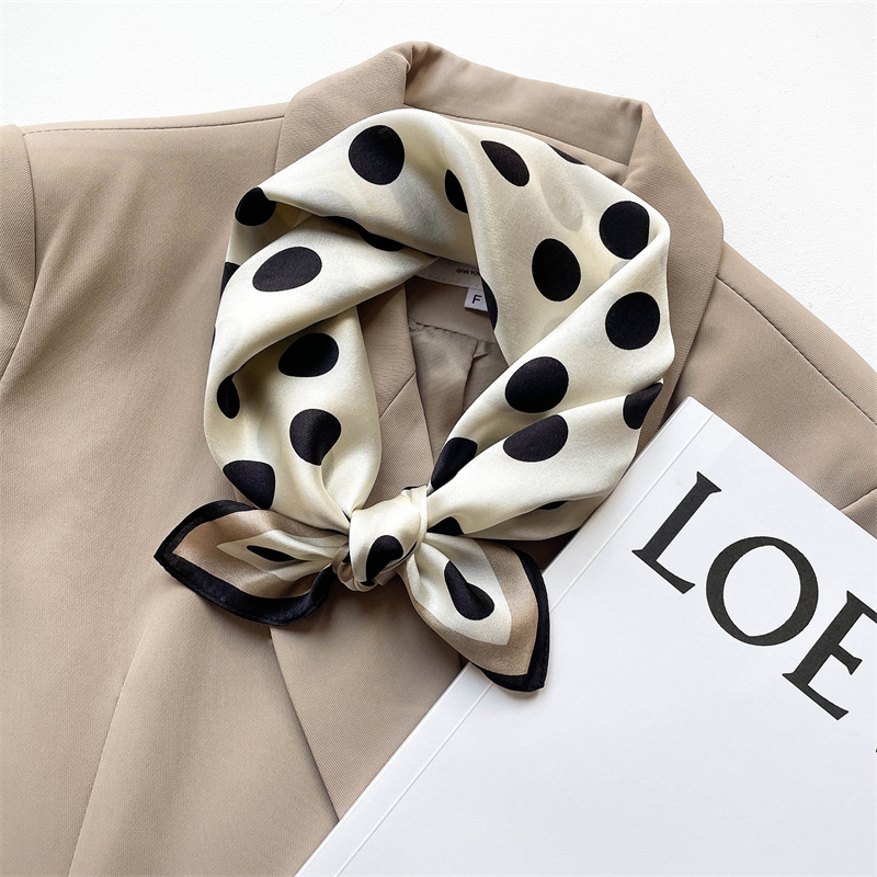 Ascot Neck Scarf - Bufanda de seda pura para mujer,