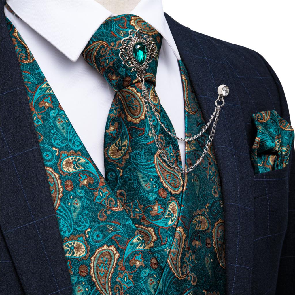 Pocket Square Set - Nuevo Conjunto de Chaleco Formal Verde