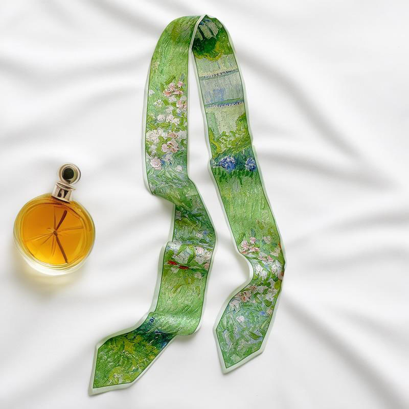 Silk Neck Scarf - Pañuelo largo estampado para el pelo,