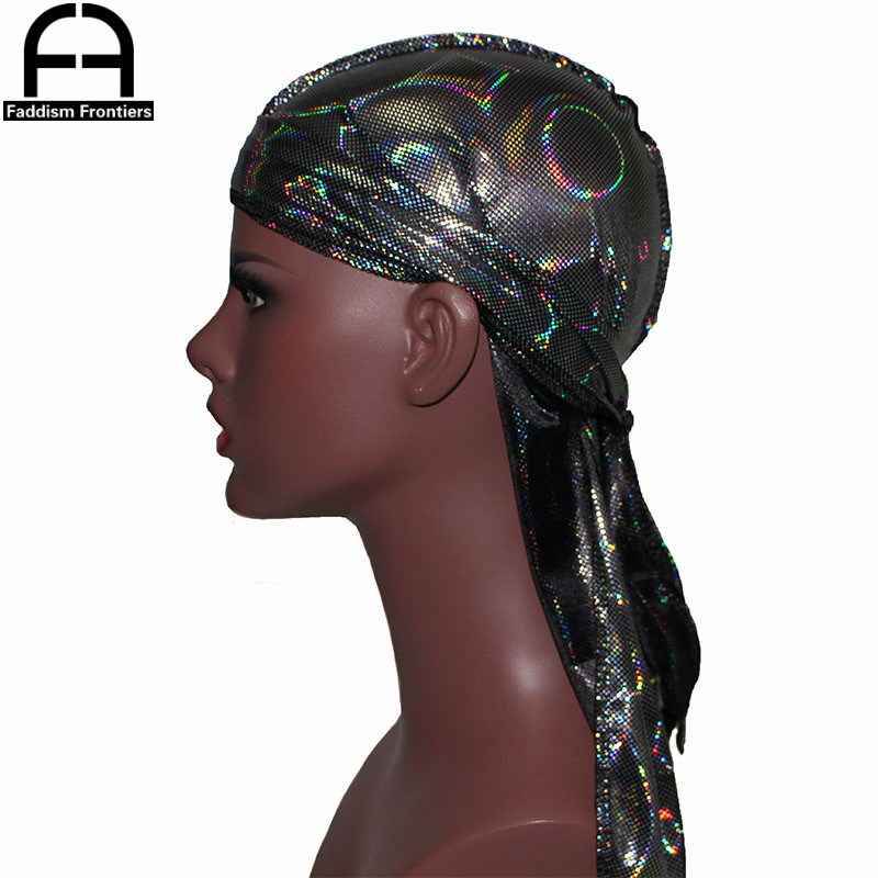 Bandana Doo Rag - Turbante colorido brillante y sedoso para