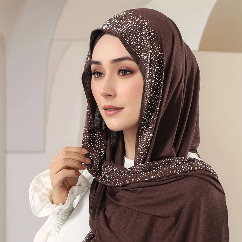 Bandana Cotton - Hiyab de Algodón Jersey con Pedrería