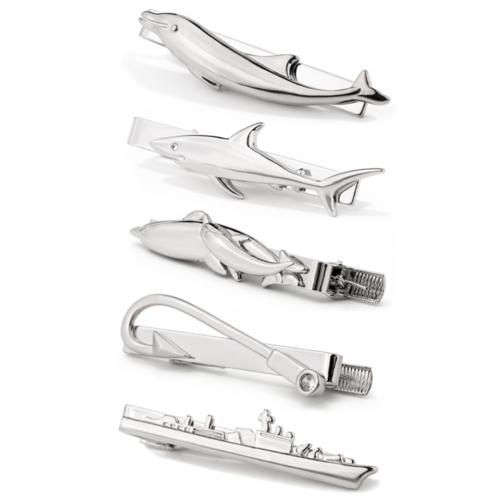 Tie Clip Silver - Clip de Corbata Creativo con Forma