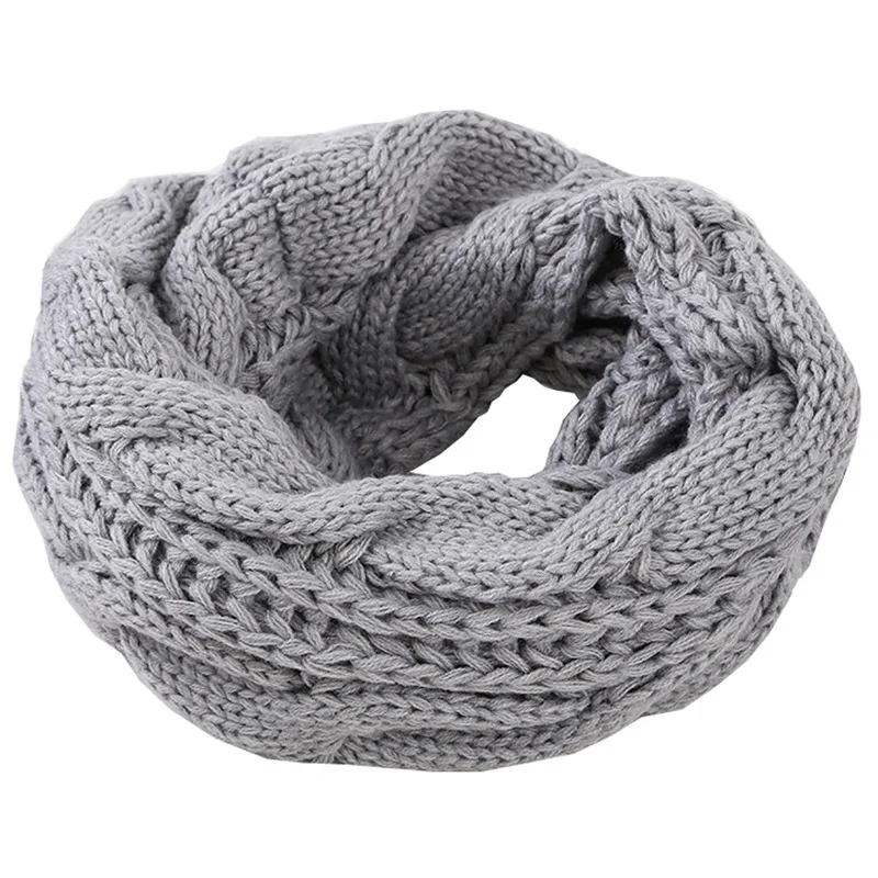 Infinity Scarf Knit - Hombres Mujeres Niños Niñas Grueso Acanalado