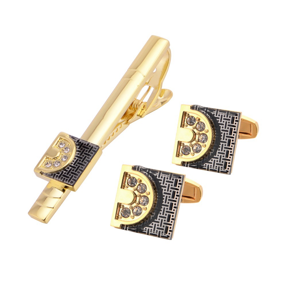 Tie Bar Set Gift - Juego de gemelos y pasador de