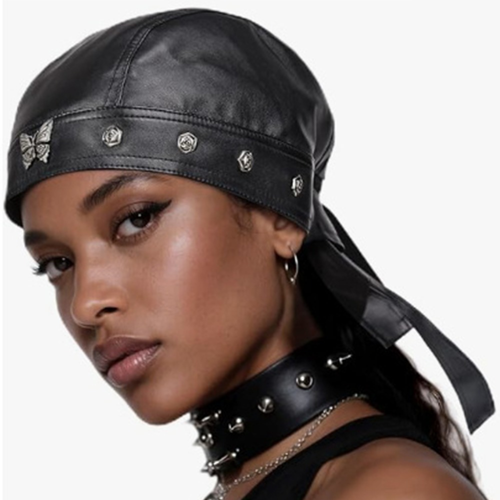 Bandana Doo Rag - Nueva gorra de motociclista negra de