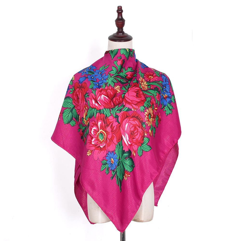 Bandana Cotton - Pañuelo cuadrado ruso de alambre plateado