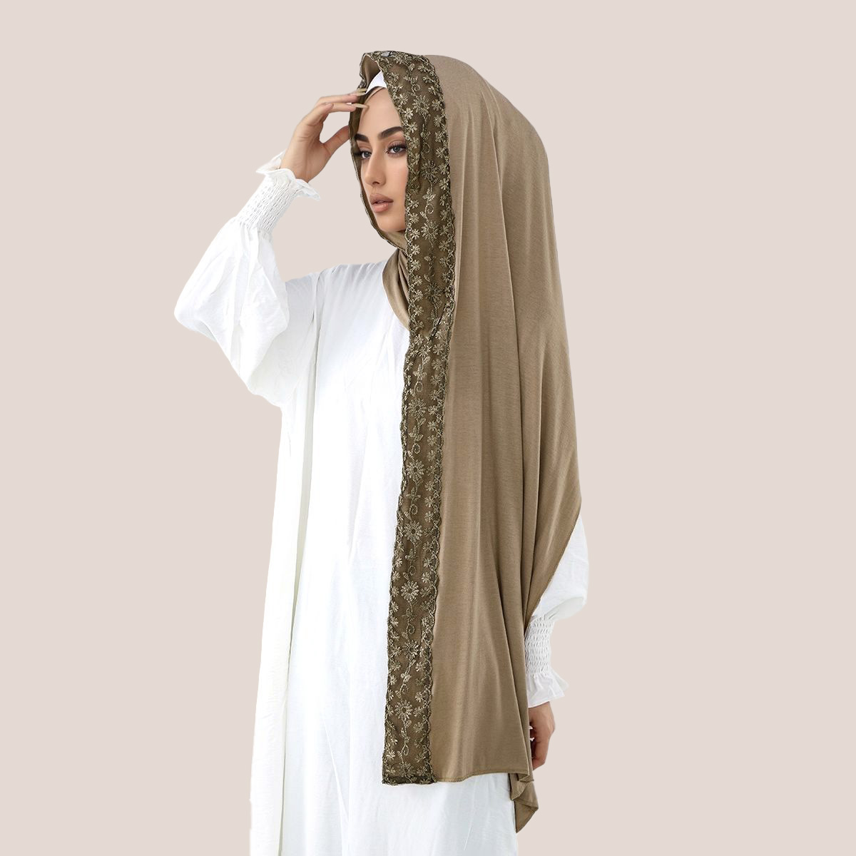 Jersey de algodón bordado de e - Head Wrap Turban reseña y precio