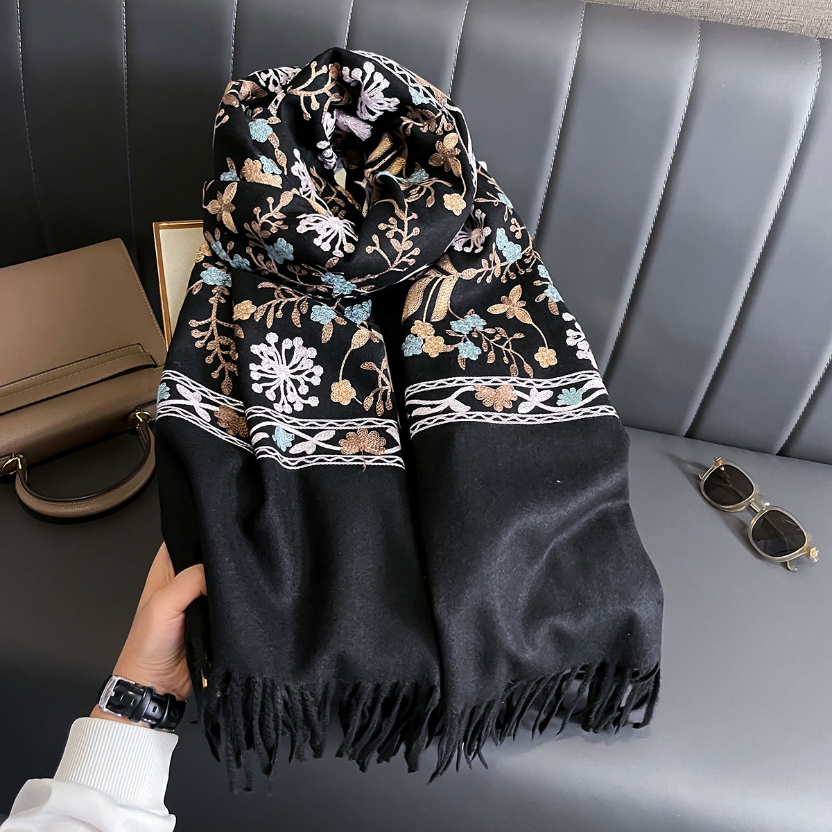 Nueva Bufanda de Cachemira cál - Woven Scarf Blanket reseña y precio