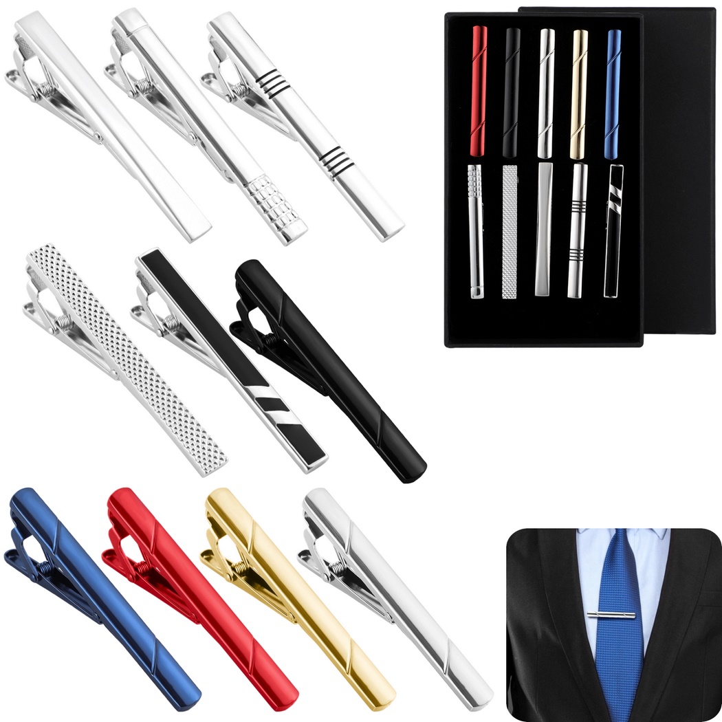 Juego de 10 pinzas para corbat - Tie Bar Set Gift reseña y precio