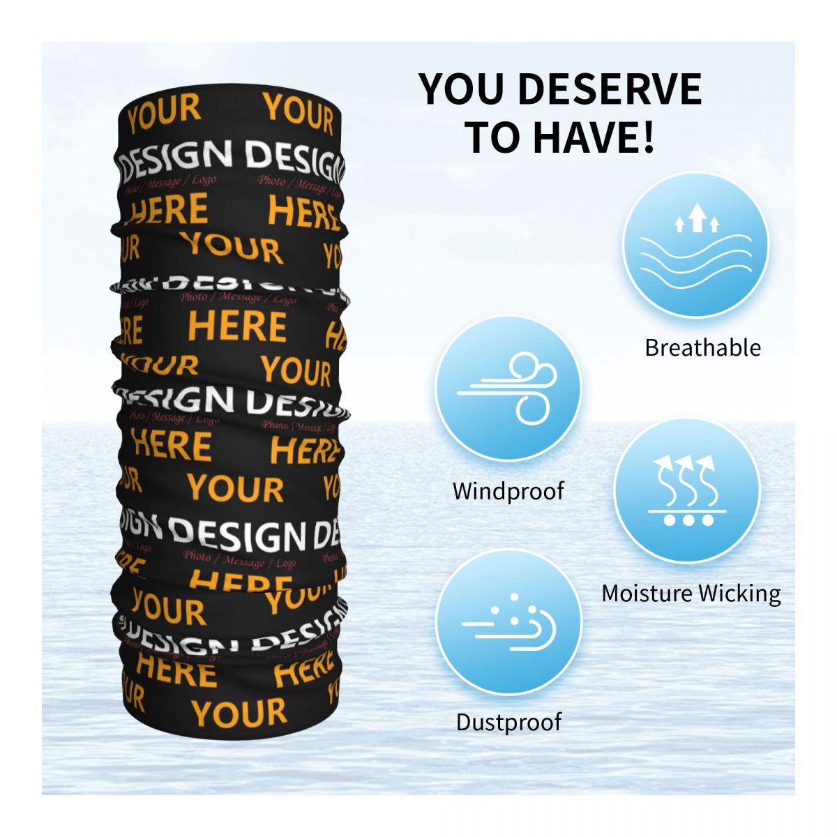 Personaliza tu diseño aquí Ban - Neck Warmer Tube reseña y precio