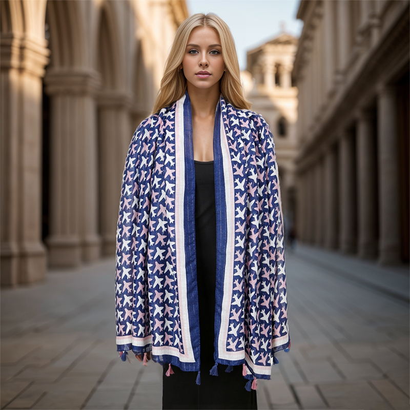 Bufanda de algodón de marca de - Pashmina Wrap Large reseña y precio