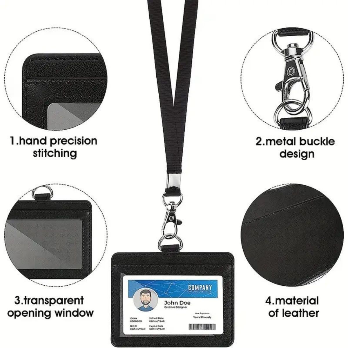 1 portatarjetas horizontal con - Lanyard Badge Holder reseña y precio