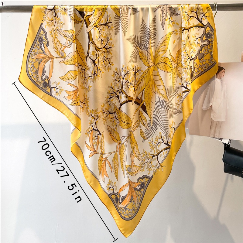 1 Uds. Bufanda de seda amarill - Face Scarf Mask reseña y precio