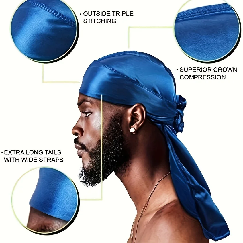 Durag de seda para hombre, gor - Bandana Doo Rag reseña y precio