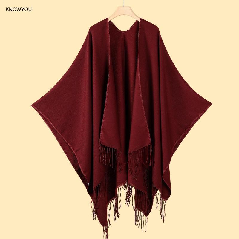 Ponchos de Color liso para hom - Muffler Men Wool reseña y precio