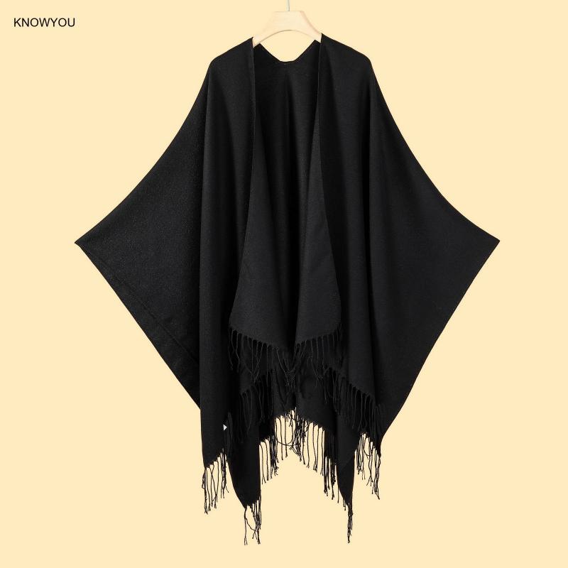Ponchos de Color liso para hom - Muffler Men Wool reseña y precio