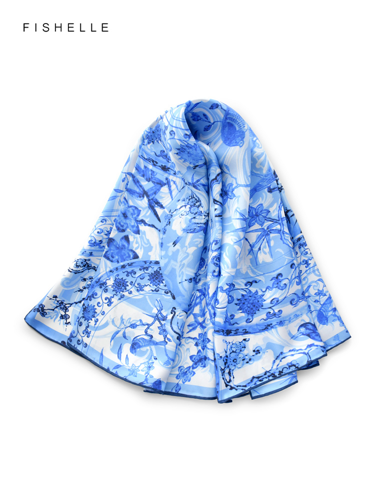 Bufanda cuadrada de seda 100%  - Silk Neck Scarf reseña y precio