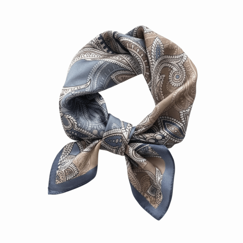 Pañuelo Cuadrado de Seda con E - Scarf Silk Square reseña y precio