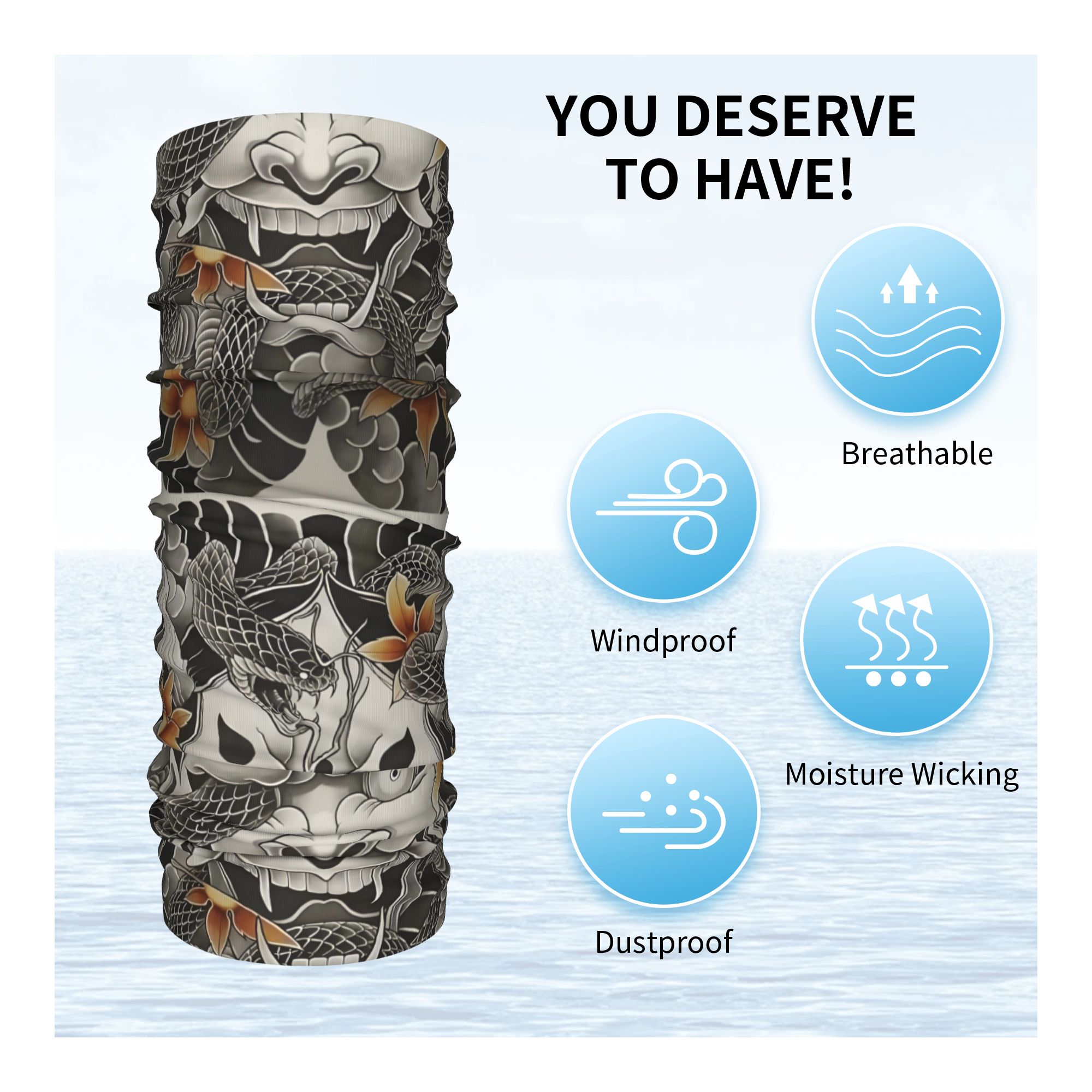 Bandana personalizada Samurai  - Neck Warmer Tube reseña y precio