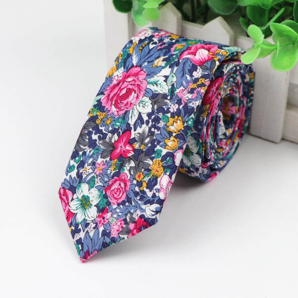 Corbata de flores de algodón C - Skinny Tie Men reseña y precio