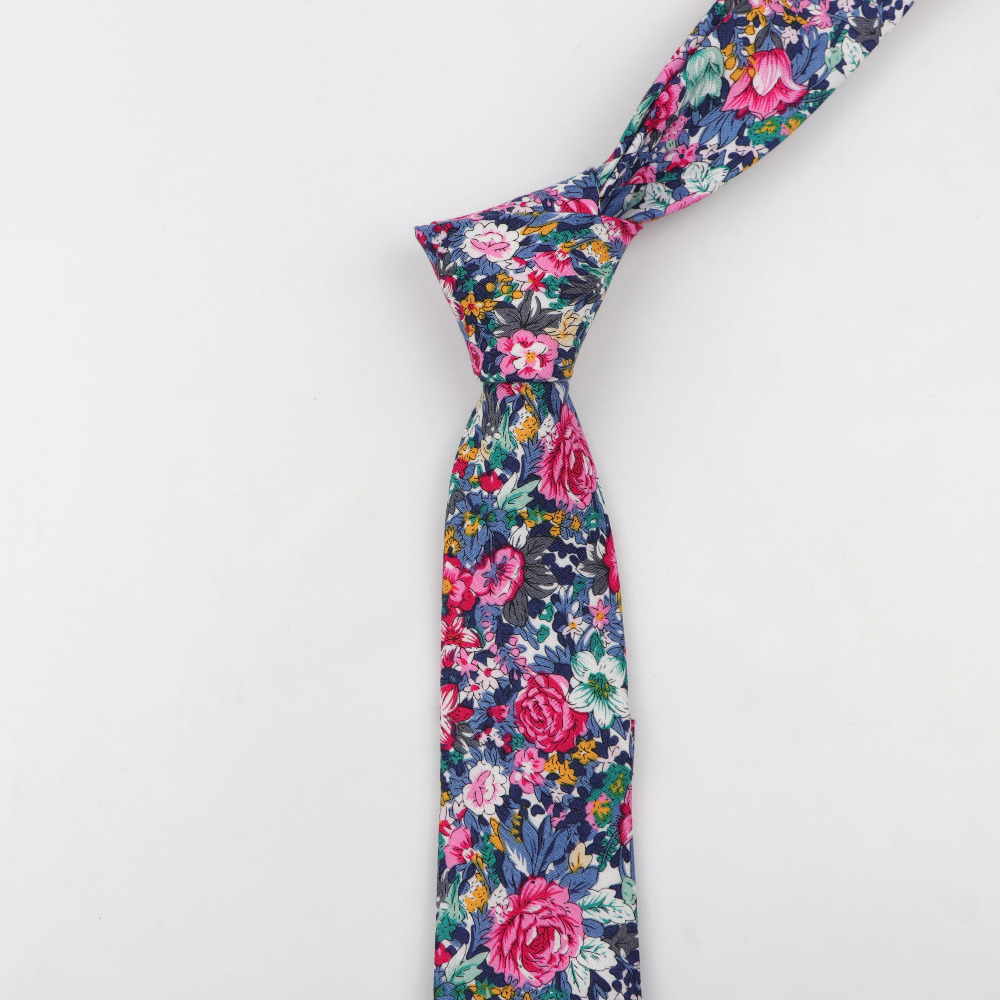 Corbata de flores de algodón C - Skinny Tie Men reseña y precio