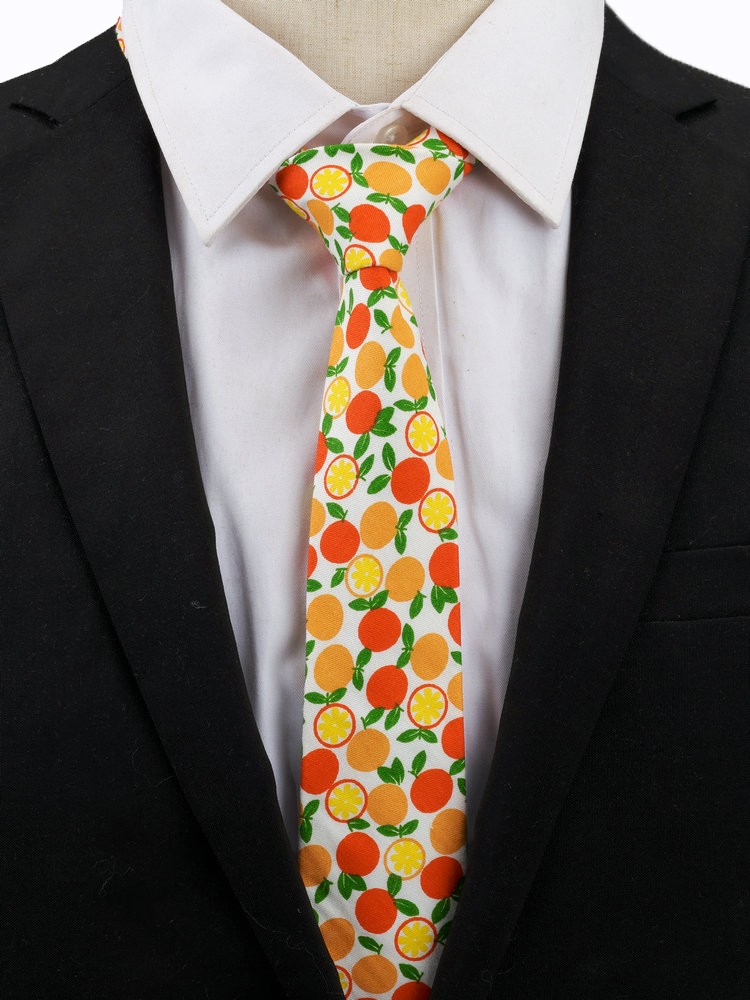Corbata de algodón con estampa - Skinny Tie Men reseña y precio