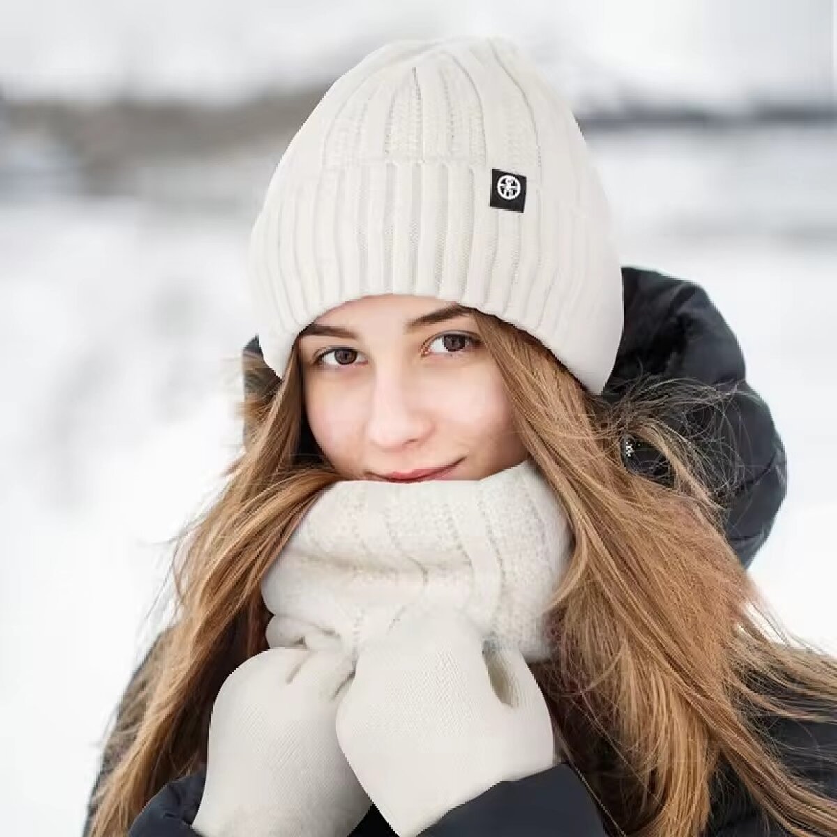 3 uds gorro de invierno guante - Muffler Men Wool reseña y precio