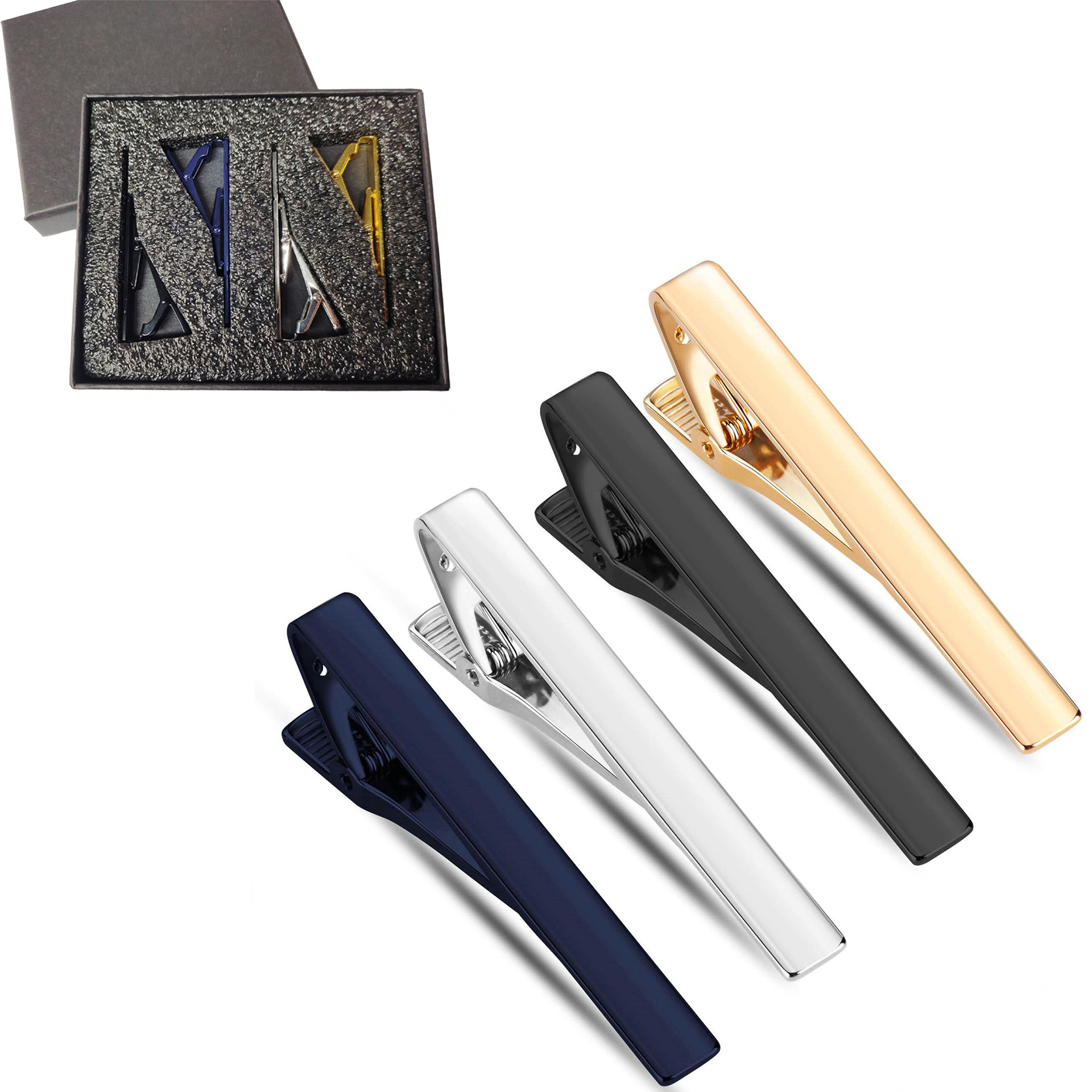 Clips de Corbata Metálicos, Ju - Tie Bar Set Gift reseña y precio