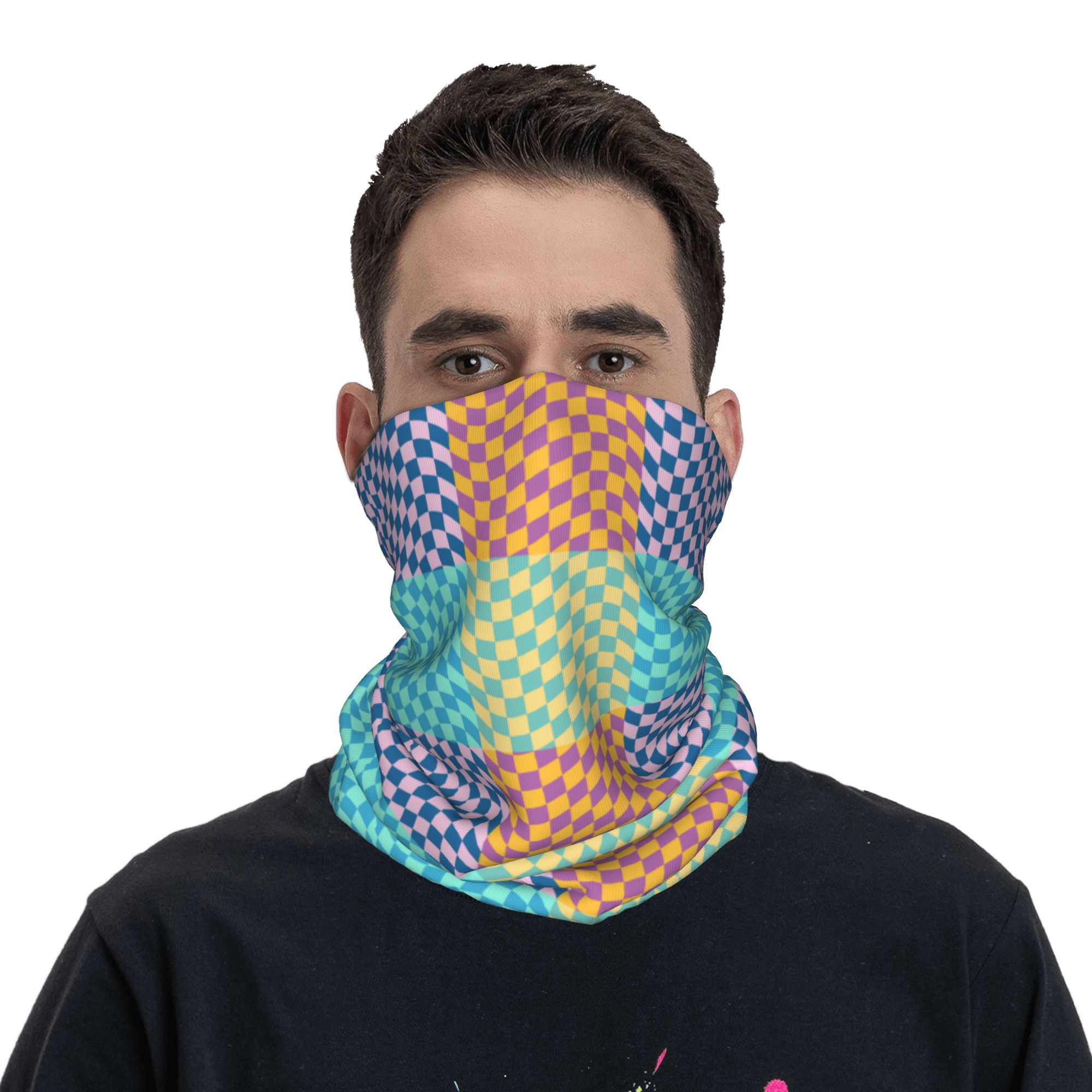 Bandana a cuadros de colores p - Neck Warmer Tube reseña y precio