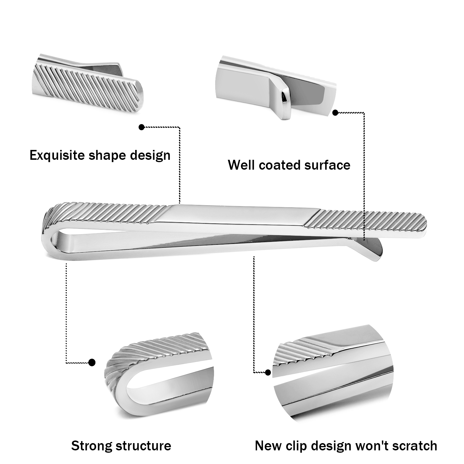 TAIGRAMA Clip de corbata de 2, - Tie Bar Set Gift reseña y precio