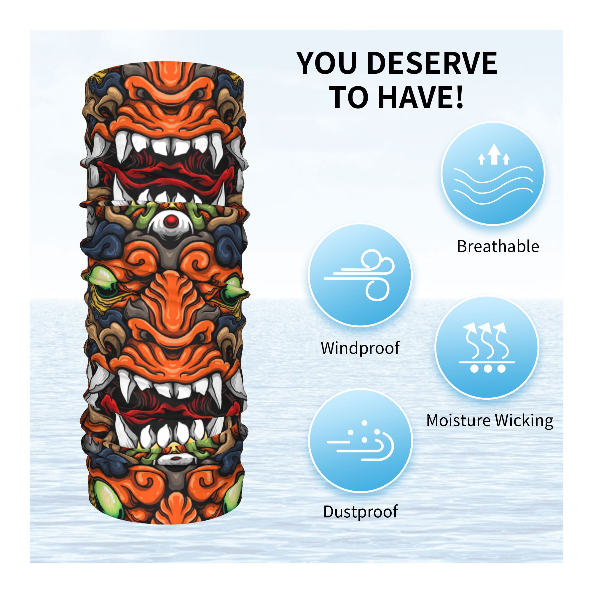 Personalizado Samurai Demon On - Neck Warmer Tube reseña y precio