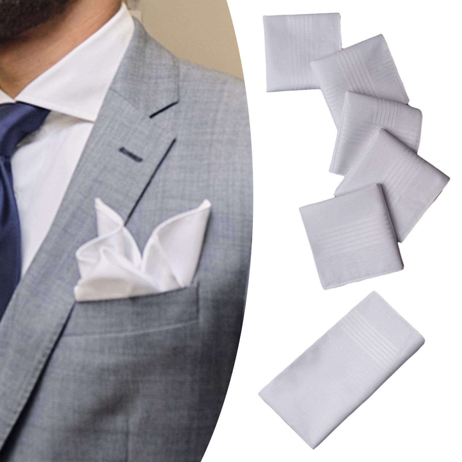 Juego de 6 pañuelos de bolsill - Handkerchief Cotton Men reseña y precio