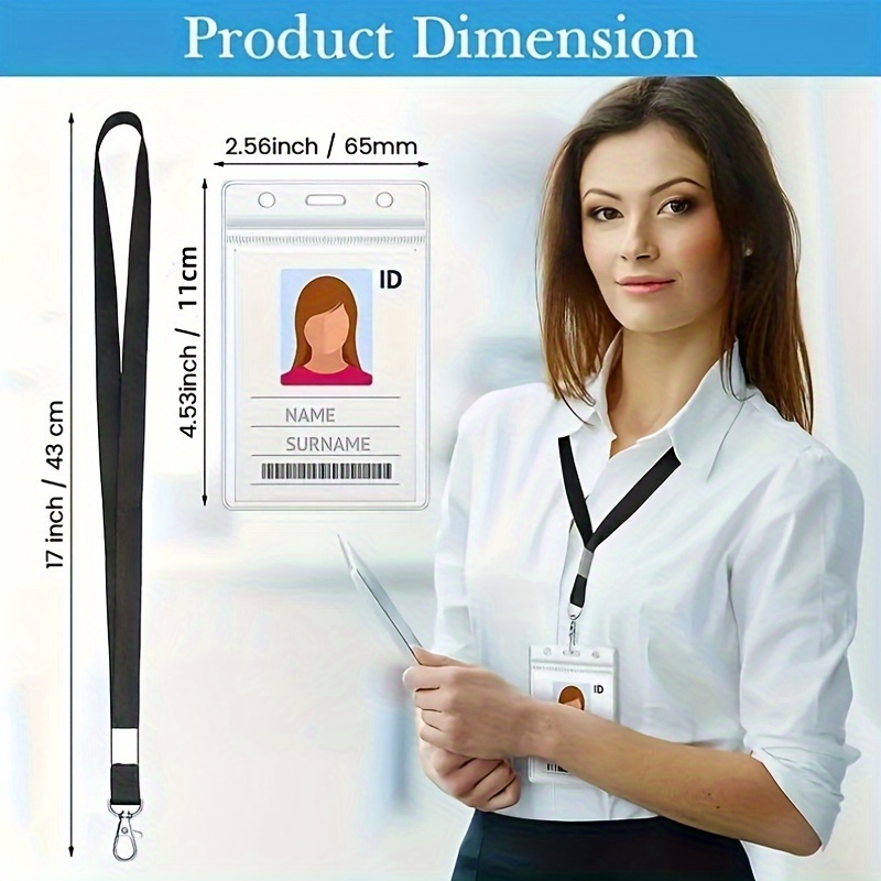 Portatarjetas transparente imp - Lanyard Badge Holder reseña y precio